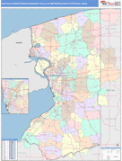 Buffalo-Cheektowaga-Niagara Falls Metro Area Digital Map Color Cast Style